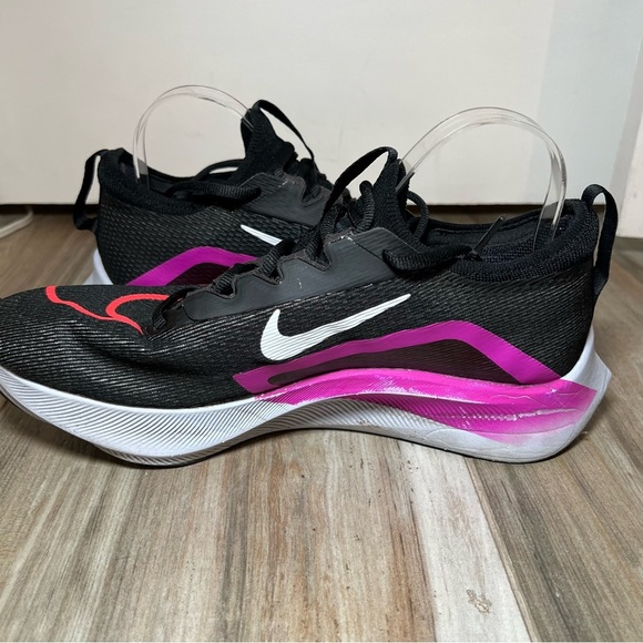 Nike Zoom Fly 4 Black Hyper Violet Mens Running Shoes / Sneakers Size 11 - Picture 7 of 10